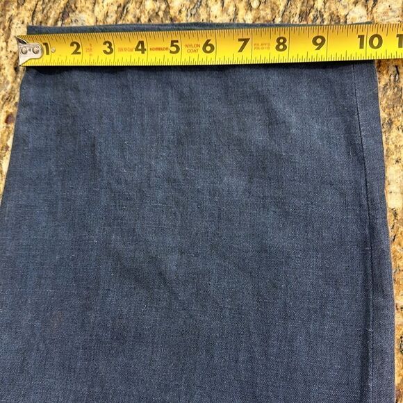 Eddie Bauer Navy Blue Linen High Waisted Wide Leg Pants Size L - Picture 11 of 12